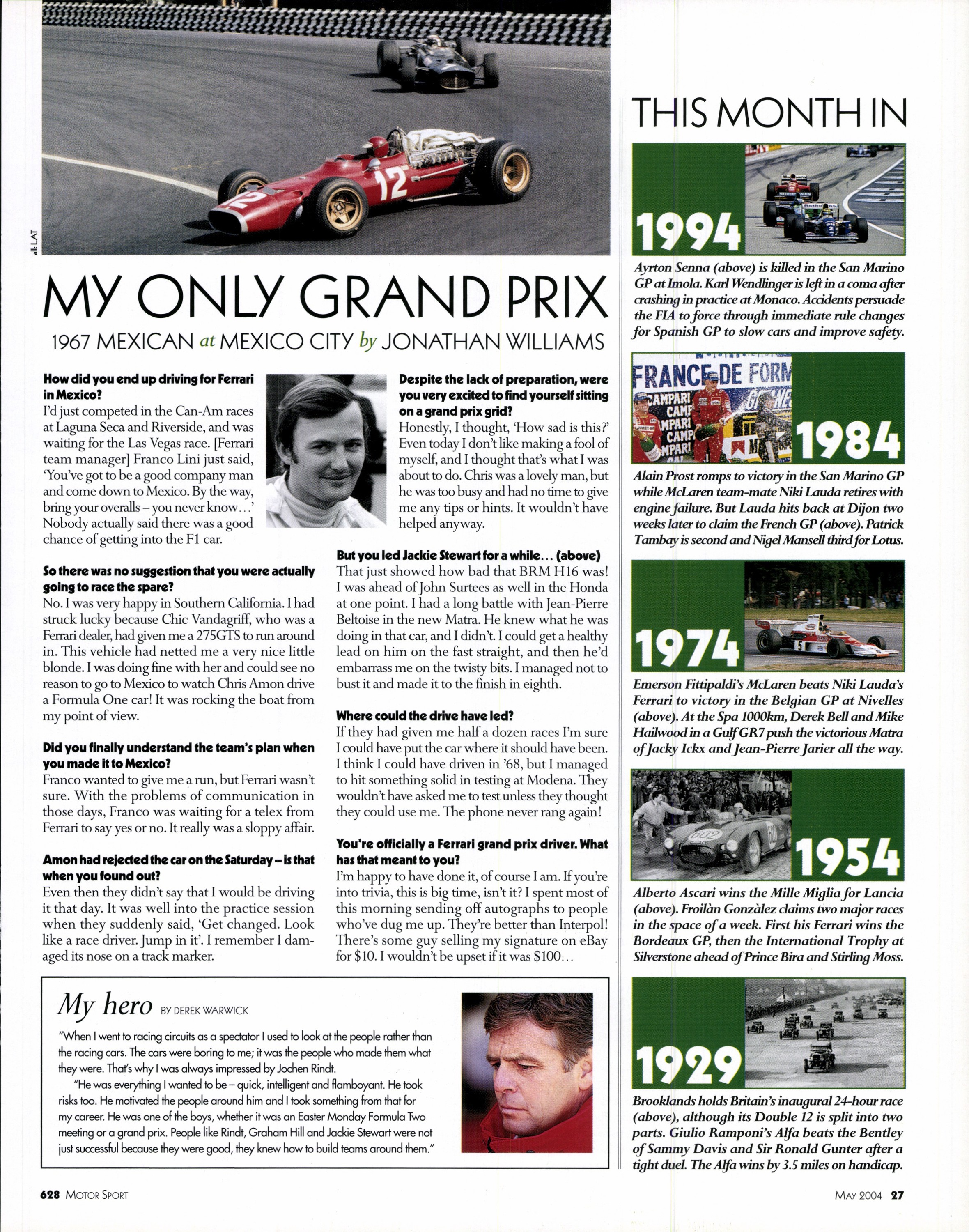 Sunny side down May 2004 - Motor Sport Magazine