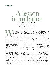 A lession in ambition - Right