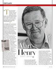 Obituary – Alan Henry - Left