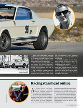 Racing stars head online - Left