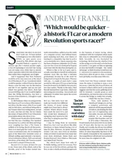'Which would be quicker – a historic F1 car or a modern Revolution sports racer?' - Left