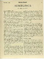 RUMBLINGS, November 1930 - Left
