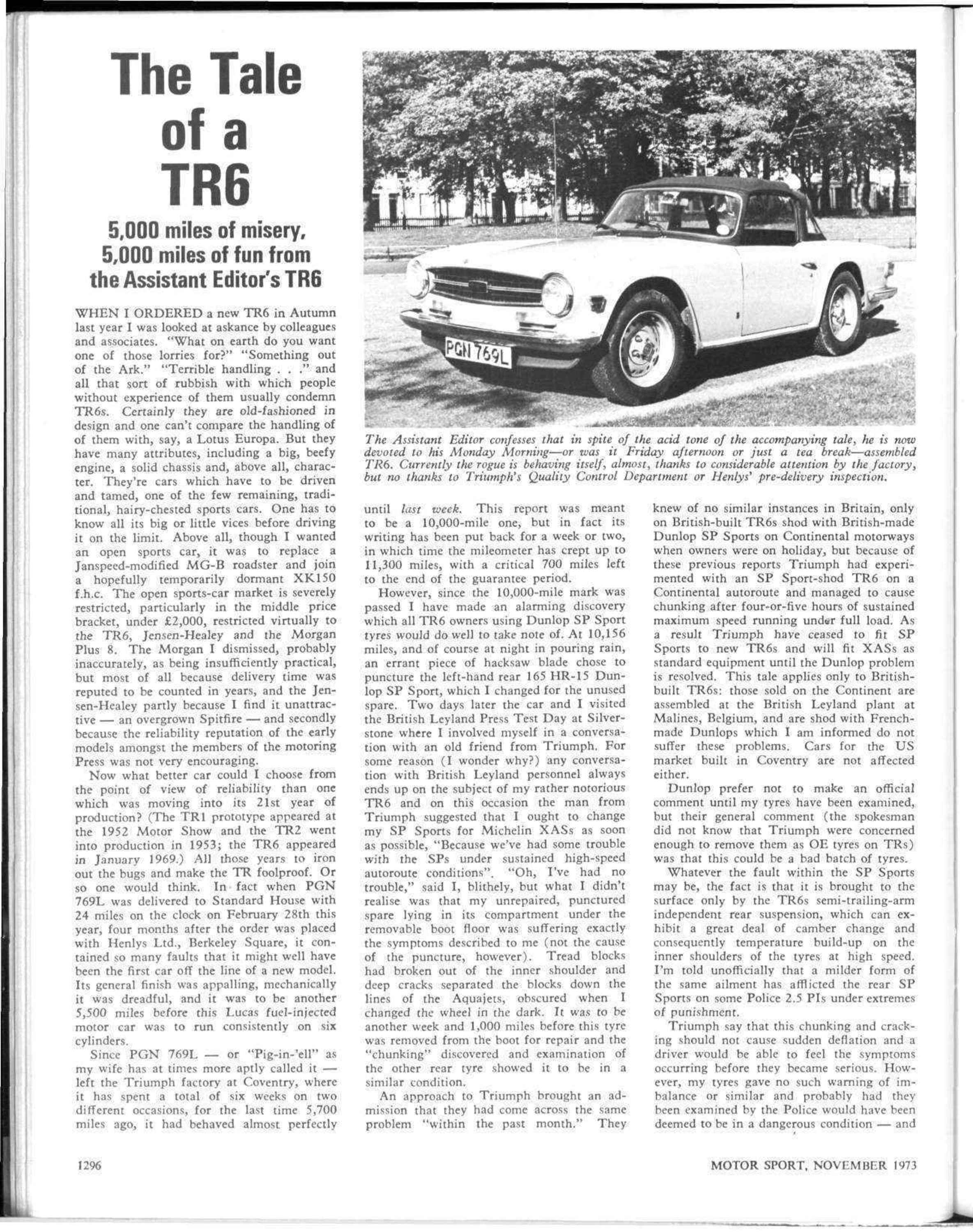 The Tale Of A Tr6 Motor Sport Magazine Archive