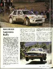 RALLY REVIEW Sanremo Rally , November 1984 - Left
