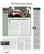 Le Mans engine sizes cut - Left