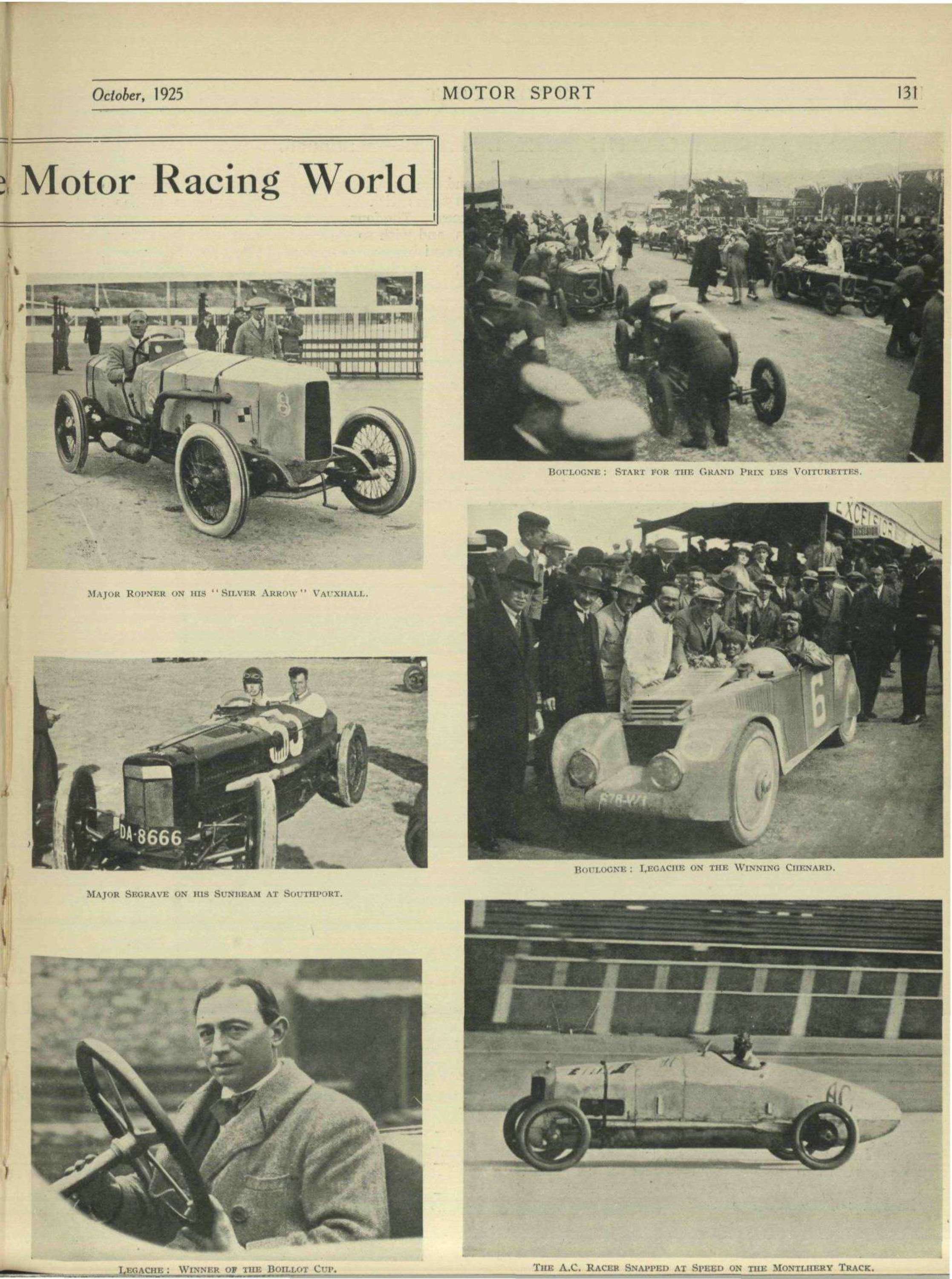 CONTENTS., October 1925 October 1925 - Motor Sport Magazine