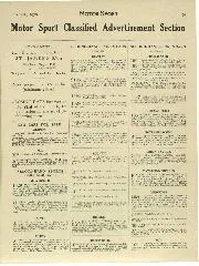 Motor Sport Classified Advertisement Section - Left