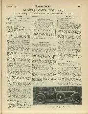 SPORTS CARS FOR 1933 A Brief Summary of the Principal Sports Cars on the Market in this Country. - Left