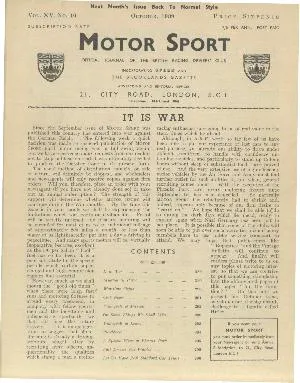 Cover image for October 1939