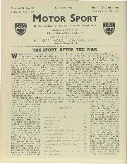 THE SPORT AFTER THE WAR - Left