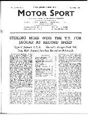 Stirling Moss Wins the TT for Jaguar at Record Speed - Left