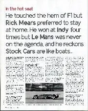 In the hot seat -- Rick Mears - Left