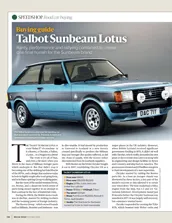 Road car buying guide:  Talbot Sunbeam Lotus - Left