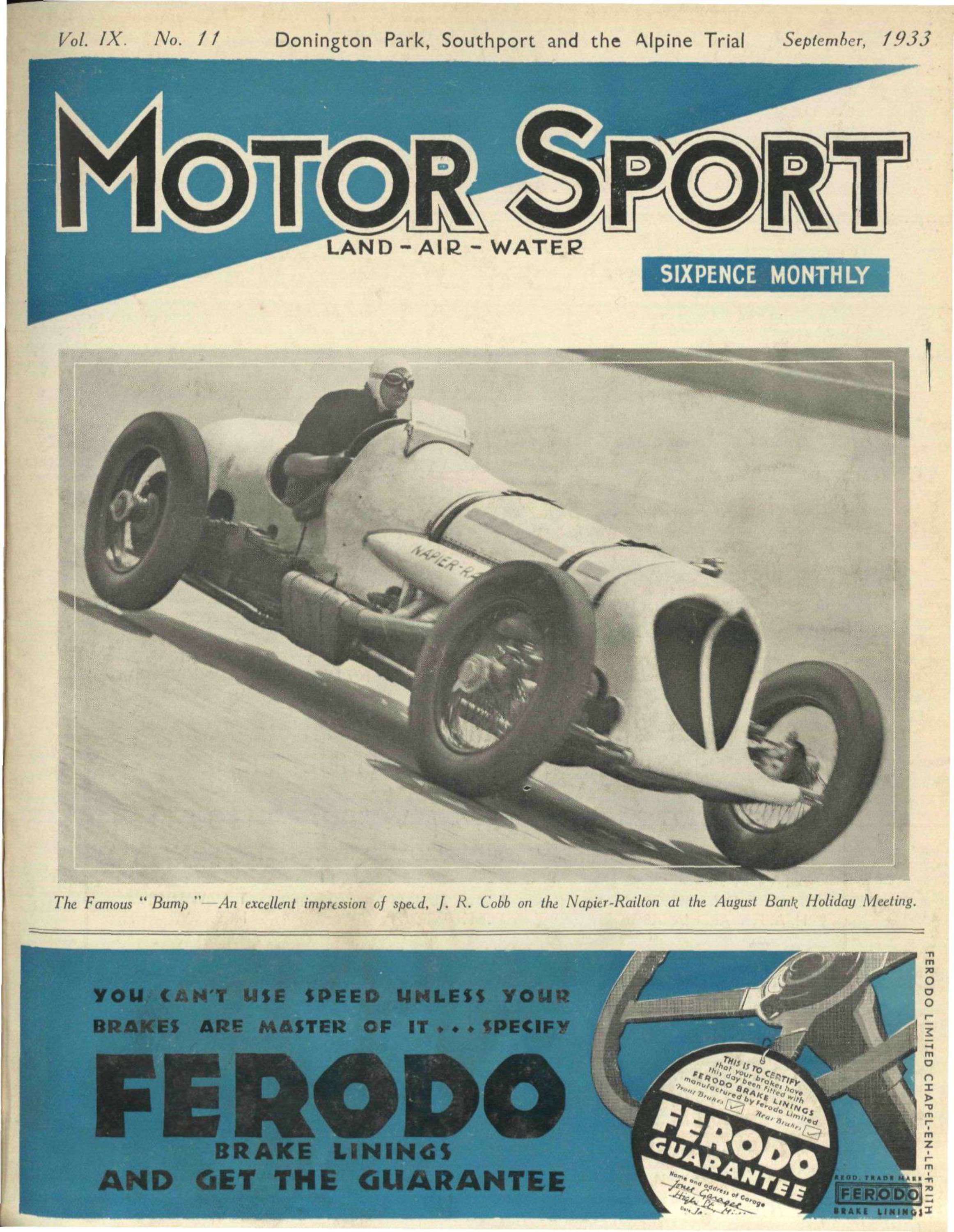 Cover image for September 1933