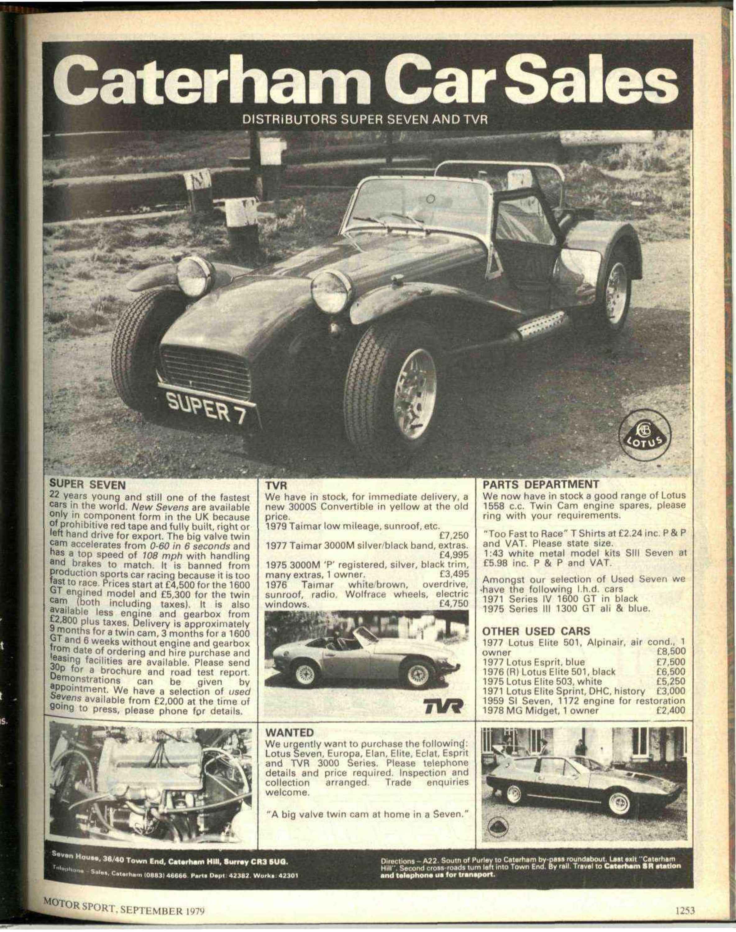 Road Test September 1979 - Motor Sport Magazine