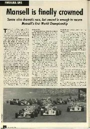 1992 Hungarian Grand Prix: Mansell Is Finally Crowned - Left