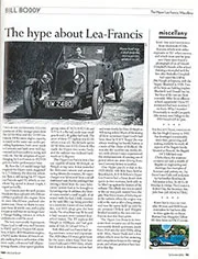 The hype about Lea-Francis - Left