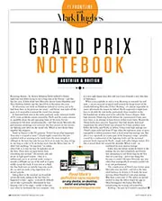 Grand Prix notebook – Austrian & British - Left
