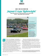 Race car restoration: Jaguar E-type 'lightweight' - Left